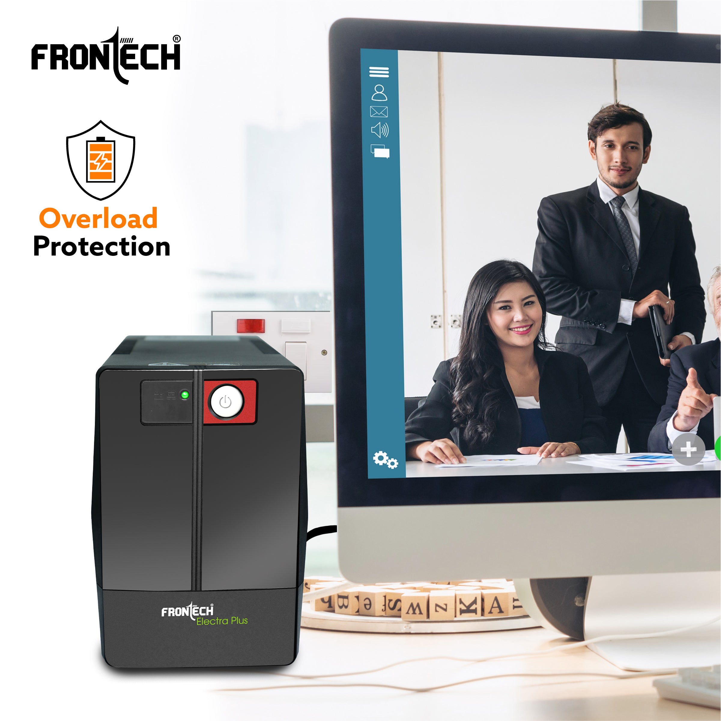 Frontech UPS Electra Plus 600VA/360W, Uninterrupted Power Supply System (2564) Frontech UPS Electra Plus 600VA/360W, Uninterrupted Power Supply System (2564)